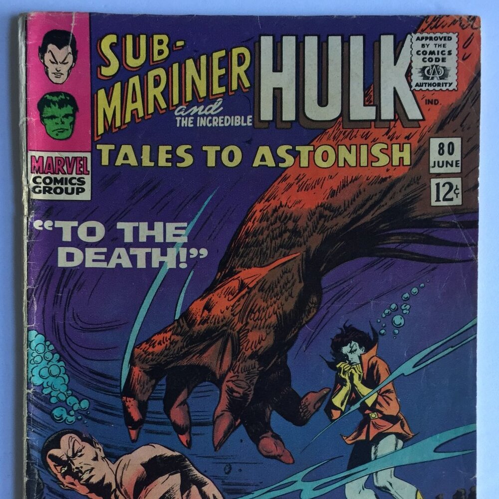 Tales To Astonish #80 (Jun 1966, Marvel) Sub-Mariner and Hulk